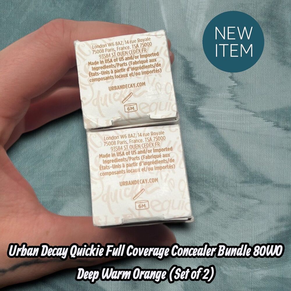 New Urban Decay Quickie Full Coverage Concealer Bundle 80WO Deep Warm Orange (Se - Picture 7 of 9